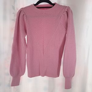 Women's Barbie inspired pink balloon sleeve sweater.Size M. A4